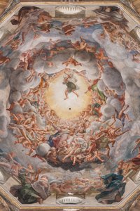 Neitsyt taivaaseenastuminen, yksityiskohta numerosta 3660852 tekijältä (c.1489 1534) Correggio