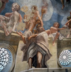 Efebes, yksityiskohta Neitsyen taivaaseen ottamisesta tekijältä (c.1489 1534) Correggio