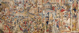 A Guerra de Tróia: A Destruição de Tróia, c.1470 (tapeçaria)finlandês