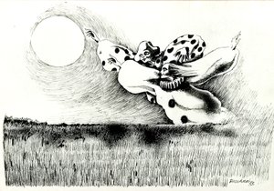G. C. Riccardi, Nimetön, 1973, Tinte auf Papier, 50x70, Italia.