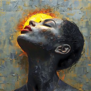 Moon  Woman maalaus, kangas  seinä Art for Sale, seinä olohuoneen sisustus tekijältä F. Abderrahim