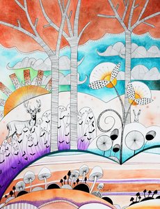 Moderni metsä tekijältä Marys Watercolors