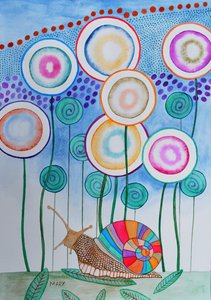 Herra Schnecken maailma tekijältä Marys Watercolors