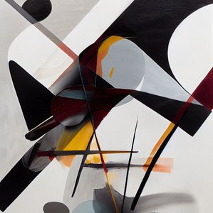 ilmeikäs harja, abstrakteja muotoja Art Creative Design, seinä sisustus olohuoneeseen tekijältä F. Abderrahim