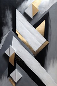 Pystysuora kangas, öljy Abstrakti maalaus Moderni seinä Home Decor tulosteet tekijältä F. Abderrahim