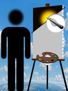 Taidemaalari ja malli (I) tekijältä Alexander Eibach