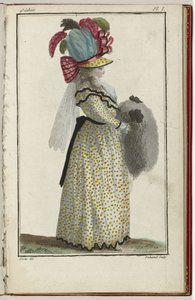 Cabinet des Modes tai Les Modes Nouvelles, 15. maaliskuuta 1786, pl. minä