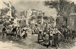 Mascagnin ooppera Cavalleria Rusticana - viimeinen näytös tekijältä A. (after) Bonamore