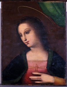 Marian muotokuva (tempera puulla)