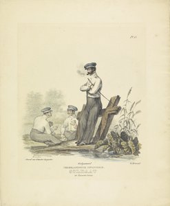 Sotilas kasarmiunivormussa, 1820-1825 hollantilainen jalkaväki. Sotilas Kaserne-asussa (nimi esineessä) Alankomaiden kuningaskunnan sotilasasut. Omistettu Hänen ylhäisyydelleen Willem van Bylandtille (esineessä sarjan nimi)