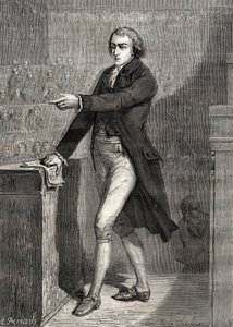 Jean-Baptiste Louvet de Couvrai, kaivertaja H. de la Charlerie, Louis Blancin (1811-82) teoksesta "Histoire de la Revolution Francaise".
