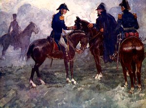 Vasta taistelun jälkeen Blucher ja Wellington tapasivat, 1815, 1905