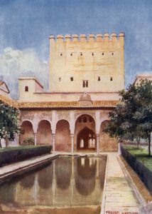 Alhambra, Comaresin torni (väri litho) tekijältä A. Trevor Haddon