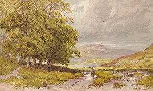 Ensimmäinen näkymä Grasmereen Keswick Roadilta (kromoliittinen) tekijältä Aaron Edwin Penley