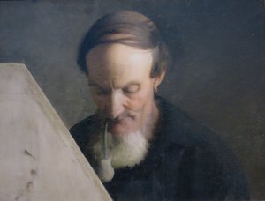 Kalastaja verkkojen korjaaminen tekijältä Abbott Handerson Thayer
