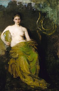 Puoliksi draped figuuri, n. 1885. tekijältä Abbott Handerson Thayer