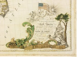 Amerikan ensimmäinen kansallinen kartta, 1784 tekijältä Abel Buell