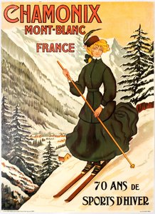 Chamonix Mont Blanc 70 vuotta talviurheilua. tekijältä Abel Faivre