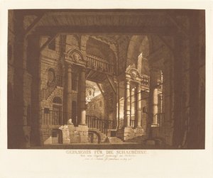 Schaubühnen vankila tekijältä Abel Schlicht possibly after Giuseppe Galli Bibiena