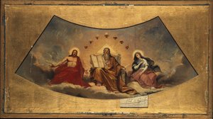 Ikuinen Isä, Kristus ja Neitsyt Maria, n. 1838 (öljy kankaalle).