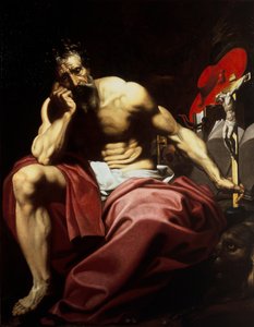 Saint Jerome, n. 1610 (öljy kankaalle) tekijältä Abraham (attr.to) Janssens