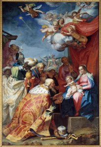 Maagien palvonta. Abraham Bloemaertin (1564-1651) maalaus tekijältä Abraham Bloemaert