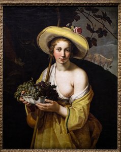 Bergere viinirypäleiden kanssa tekijältä Abraham Bloemaert