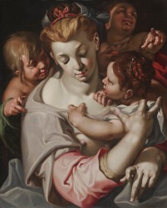 Hyväntekeväisyys, noin 1590 (öljy puulle) tekijältä Abraham Bloemaert