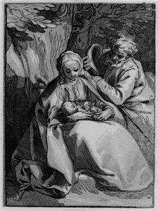 Pyhä perhe tekijältä Abraham Bloemaert