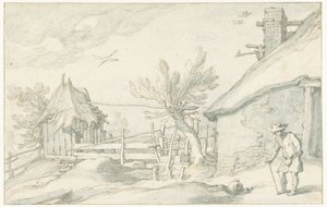 Piha maatilalla ja navetta tekijältä Abraham Bloemaert