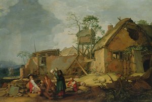 Huonekalut ja erilaiset esineet 1100- ja 1300-luvuilta tekijältä Abraham Bloemaert
