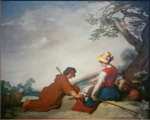 Pastoraalinen kohtaus tekijältä Abraham Bloemaert