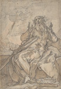 Pyhä Paavali istuu, hänen kääntymysnsä taustalla, 1500-luvun loppu - 1600-luvun puoliväli. tekijältä Abraham Bloemaert