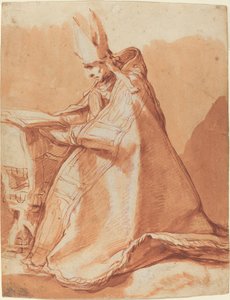 Istuva piispa tekijältä Abraham Bloemaert