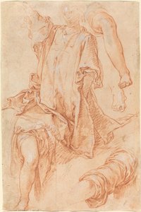 Jalkojen ja verhojen tutkimukset [recto] tekijältä Abraham Bloemaert