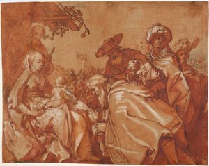 Maagien palvonta, 1624 tekijältä Abraham Bloemaert