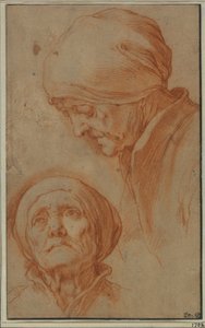 Kaksi tutkielmaa vanhan naisen päästä tekijältä Abraham Bloemaert