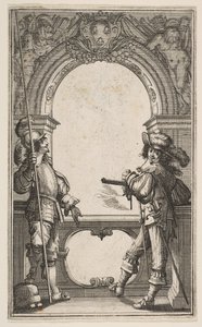Ranskan kaartin etukappale, 1632. tekijältä Abraham Bosse