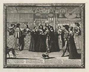 Pariisin galleria, 1640. tekijältä Abraham Bosse