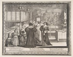 Paluu ristiäisistä 1633. tekijältä Abraham Bosse