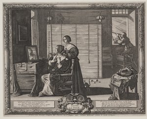 Näkymä (La Veue), n. 1635-38 (kaiverrus ja etsaus) tekijältä Abraham Bosse