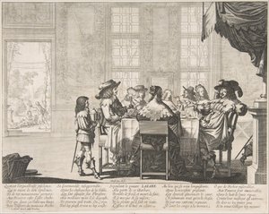 Rikkaan miehen juhla, 1600-luvun puolivälistä loppupuolelle. tekijältä Abraham Bosse