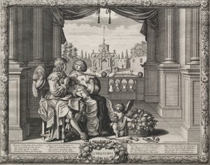 Neljä vuodenaikaa: Kevät, 1635. tekijältä Abraham Bosse