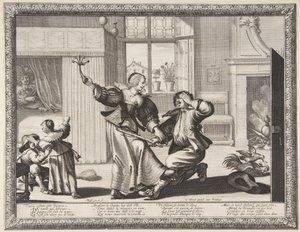 The Husband-Beater, n. 1633 (etsaus ja kaiverrus) tekijältä Abraham Bosse