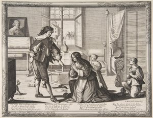 The Wife-Beater, n. 1633. tekijältä Abraham Bosse