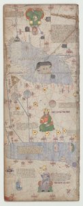 Katalonian atlas, arkki 9, 1375 tekijältä Abraham Cresques