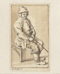 istuva mies tekijältä Abraham Delfos