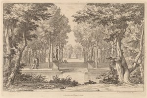 Kaksi patsasta tekijältä Abraham Genoels II after Adam Frans van der Meulen