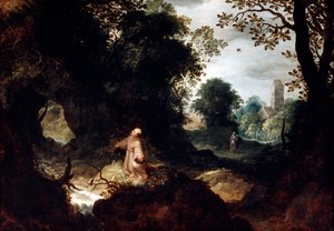 Kalliomaisema Pyhän Franciscuksen kanssa, 1600-luvun alku