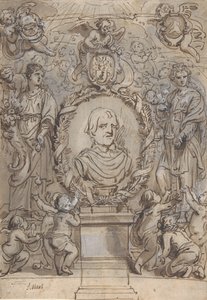 Otsikkosivun suunnittelu, 1600-luku. tekijältä Abraham Jansz van Diepenbeeck